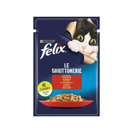 Felix τροφή γάτας με βοδινό σε ζελέ (85g)