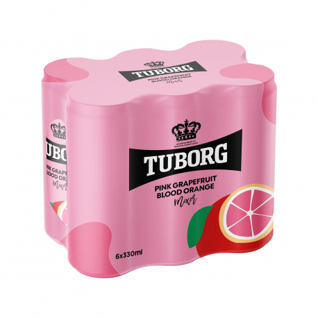 Tuborg αναψυκτικό pink grapefruit σαγκουΐνι (6x330ml)