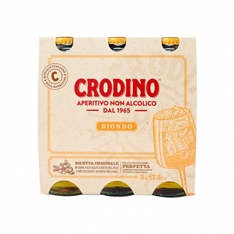 Crodino απεριτίφ biondo χωρίς αλκοόλ (3x175ml)
