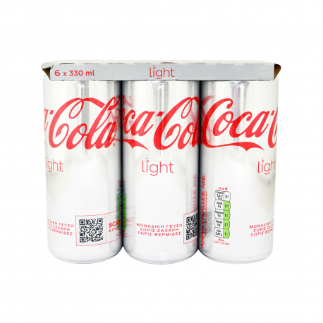 COCA COLA ΑΝΑΨΥΚΤΙΚΟ LIGHT - Χωρίς ζάχαρη (6x330ml)
