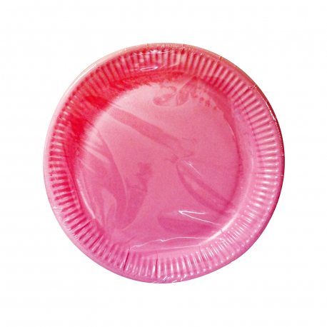 Decorata πιάτα μίας χρήσης μεγάλα ροζ (8τεμ.)