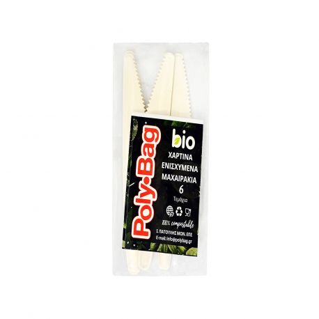 Poly- bag μαχαιράκια χάρτινα - βιολογικό (6τεμ.)