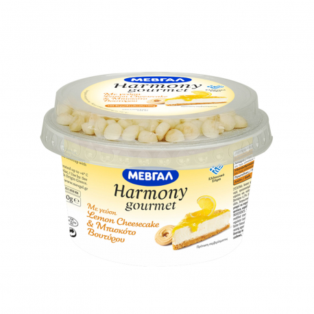 Μεβγάλ επιδόρπιο ψυγείου harmony gourmet lemon cheesecake & μπισκότο βουτύρου (160g)