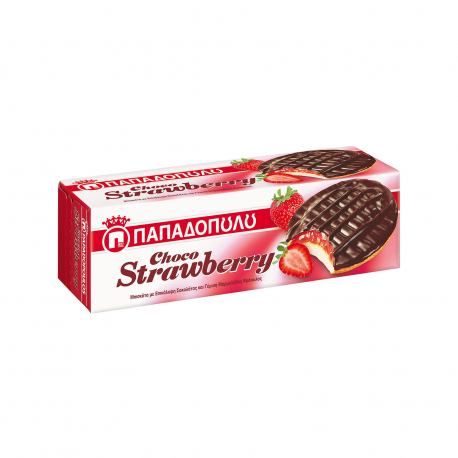 Παπαδοπούλου μπισκότα γεμιστά choco-strawberry (150g)