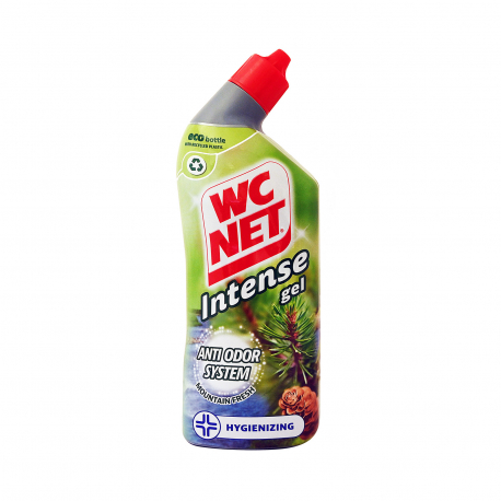 Wc net υγρό καθαριστικό τουαλέτας σε μορφή gel intense gel mountain fresh (750ml)