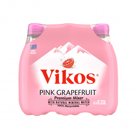 Βίκος αναψυκτικό pink grapefruit (6x330ml)