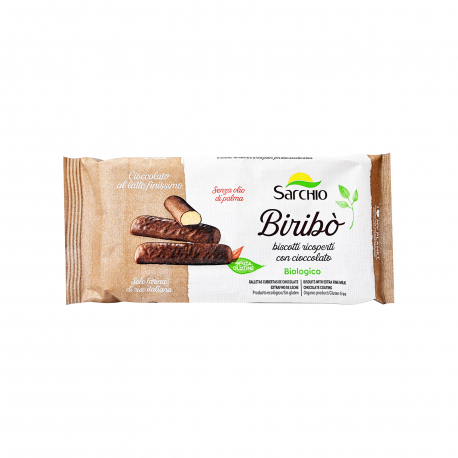 Sarchio μπισκότα biribo σοκολάτα γάλακτος - βιολογικό, χωρίς γλουτένη (130g)
