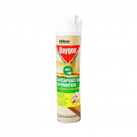 Baygon spray εντομοαπωθητικό για κατσαρίδες & μυρμήγκια με σωληνάκι (400ml)
