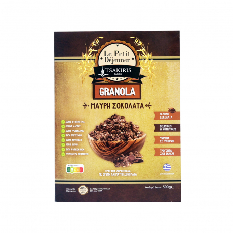 Tsakiris family δημητριακά granola le petit dejeuner με μαύρη σοκολάτα (500g)