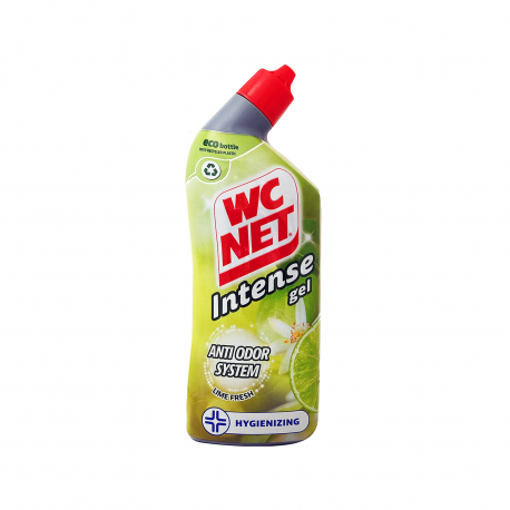 Wc net υγρό καθαριστικό τουαλέτας σε μορφή gel intense gel lime fresh (750ml)