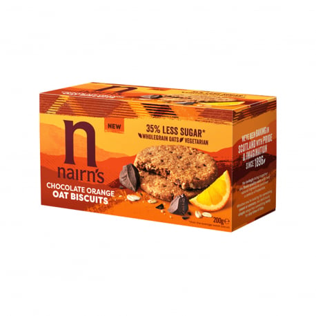 Nairn's μπισκότα βρώμης σοκολάτα & πορτοκάλι - vegetarian (200g)