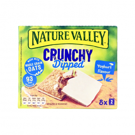 Nature valley μπάρα μούσλι ολικής άλεσης crunchy dipped yoghurt (8x20g)