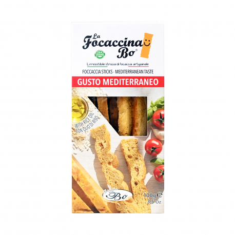 La focaccina bo φοκάτσια gusto mediterraneo - vegan (100g)