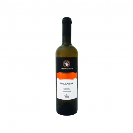 Διόνυσος wines κρασί λευκό ξηρό μαλαγουζιά (750ml)