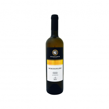 Διόνυσος wines κρασί λευκό ξηρό μοσχοφίλερο (750ml)