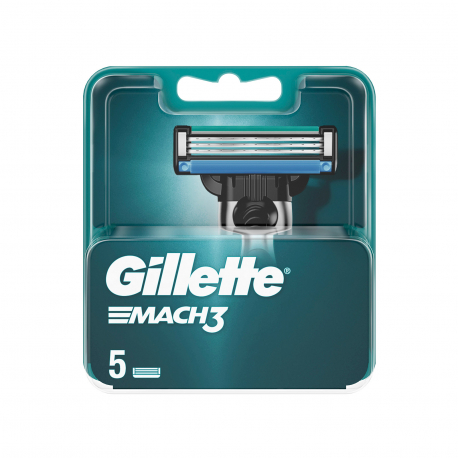 Gillette ανταλλακτικά ξυραφάκια αντρικά mach 3 (5τεμ.)
