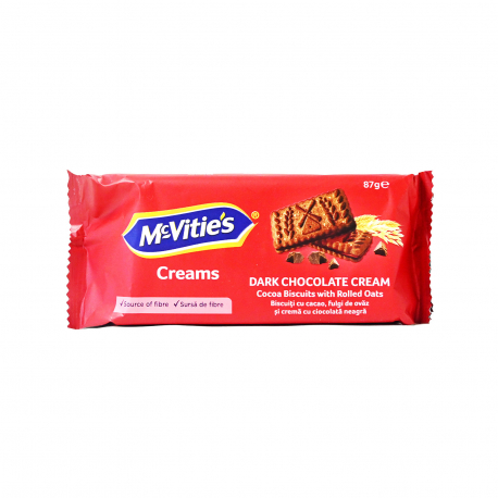 Macvitie's μπισκότα creams dark chocolate (87g)