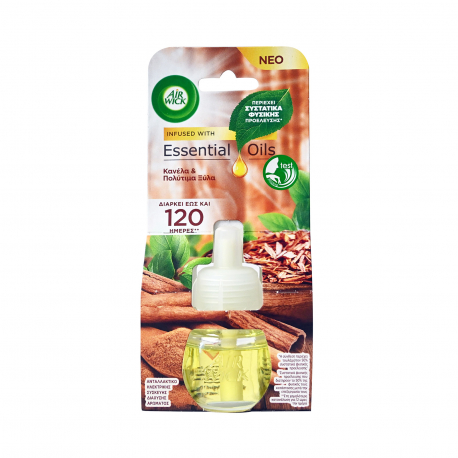 Airwick ανταλλακτικό ηλεκτρικής συσκευής essential oils κανέλα & πολύτιμα ξύλα (19ml)