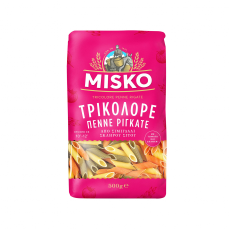 Misko πάστα ζυμαρικών πέννε ριγκάτε τρικολόρε (500g)