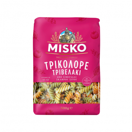 Misko πάστα ζυμαρικών τρικολόρε τριβελάκι (500g)