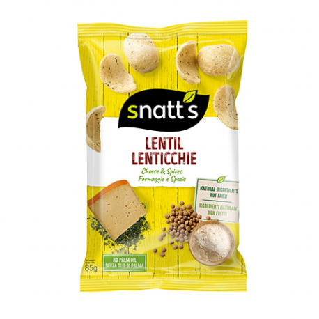 Snatt's τσιπς φακής cheese & spices - χωρίς γλουτένη (85g)