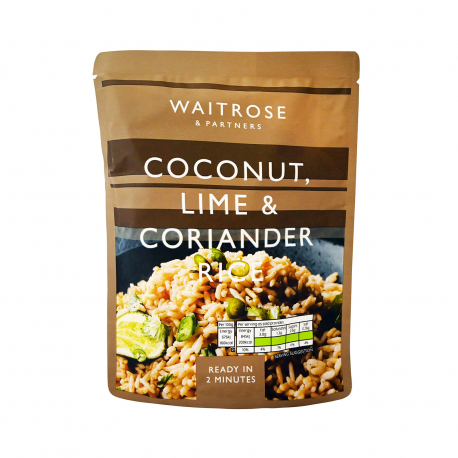Waitrose ρύζι έτοιμο σε 2 λεπτά coconut lime & coliander (250g)