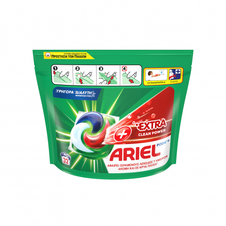 Ariel απορρυπαντικό πλυντηρίου ρούχων σε κάψουλες pods + (32τεμ.)