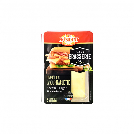 President τυρί ημίσκληρο raclette σε φέτες (180g)