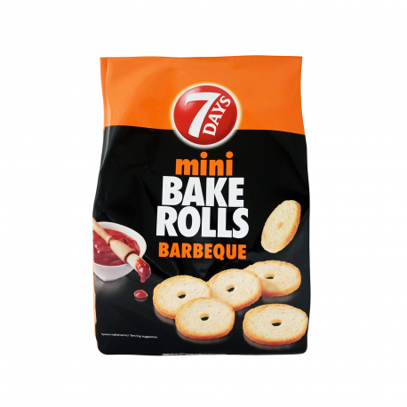 7days αρτοσκεύασμα bake rolls mini barbeque σνακ (150g)
