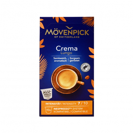 Movenpick καφές espresso σε κάψουλες crema lungo (10τεμ.)