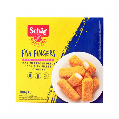 Schar κροκέτες ψαριού παναρισμένες κτψ fish fingers - χωρίς γλουτένη φαγητά κατεψυγμένα (300g)