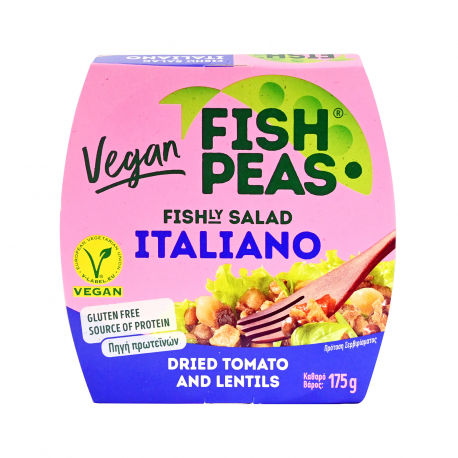 TRATA ΣΑΛΑΤΑ FISH PEAS ITALIANO ΜΕ ΦΥΤΙΚΟ ΥΠΟΚΑΤΑΣΤΑΤΟ ΨΑΡΙΟΥ - Χωρίς γλουτένη,Vegan (175g)