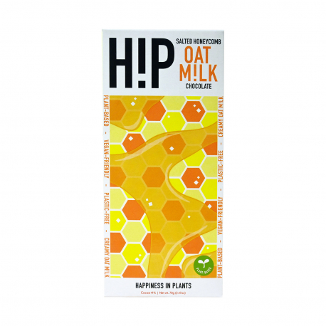 Hip σοκολάτα με γάλα βρώμης plant - based salted honeycomp - vegan (70g)
