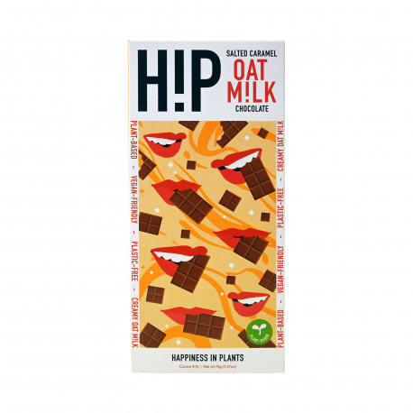 Hip σοκολάτα με γάλα βρώμης plant - based salted caramel - vegan (70g)