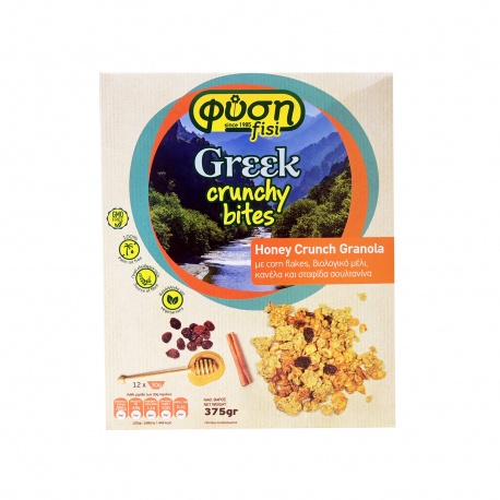 Φύση δημητριακά granola crunchy greek crunchy bites honey crunchy (375g)