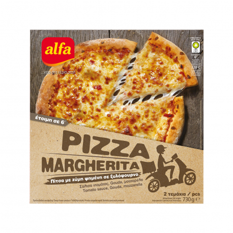 Alfa πίτσα κατεψυγμένη οικογενειακή μαργαρίτα (730g)