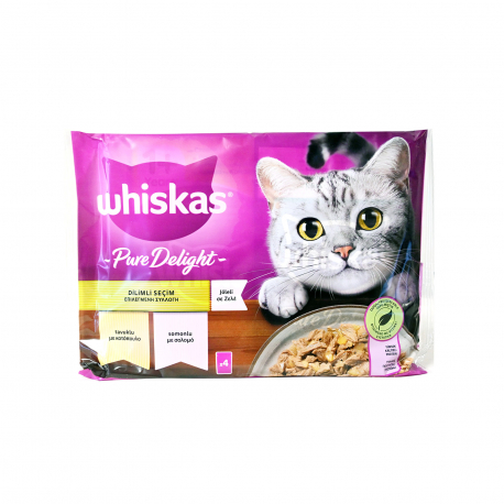 Whiskas τροφή γάτας pure delight mixed (4x85g)