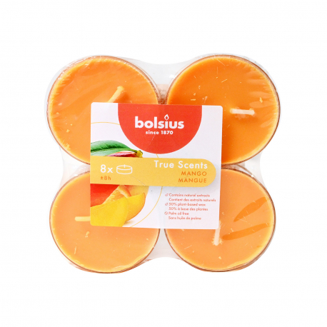 Bolsius κεριά ρεσώ αρωματικά mango 8 ωρών (8τεμ.)