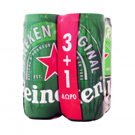 Heineken μπίρα (330ml) (3+1)