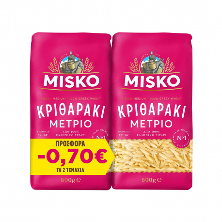 Misko πάστα ζυμαρικών κριθαράκι μέτριο (500g) (-0.7€)