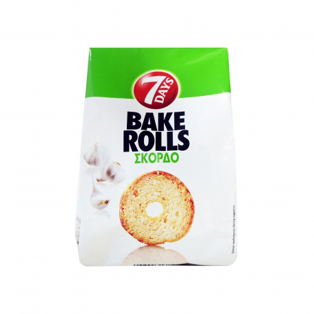 7days αρτοσκεύασμα bake rolls σκόρδο (150g)