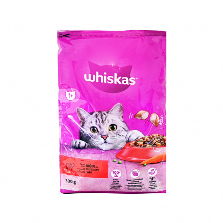 Whiskas τροφή γάτας ξηρά adult μοσχάρι (300g)