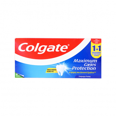 Colgate οδοντόκρεμα maximum caries protection (90ml) (1+1)