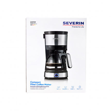 Severin καφετιέρα φίλτρου 4808SEV inox μαύρη 750W