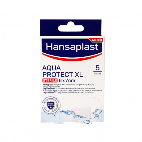 Hansaplast επιδεσμικά αδιάβροχα aqua protect xl (5τεμ.)