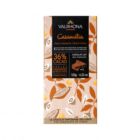 Valrhona σοκολάτα γάλακτος caramelia crunchy (120g)