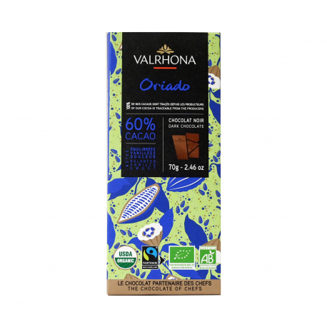 Valrhona σοκολάτα υγείας oriado 60% κακάο - βιολογικό (70g)