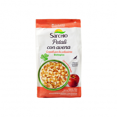 Sarchio δημητριακά crunchy shells oat & apple juice - βιολογικό (150g)