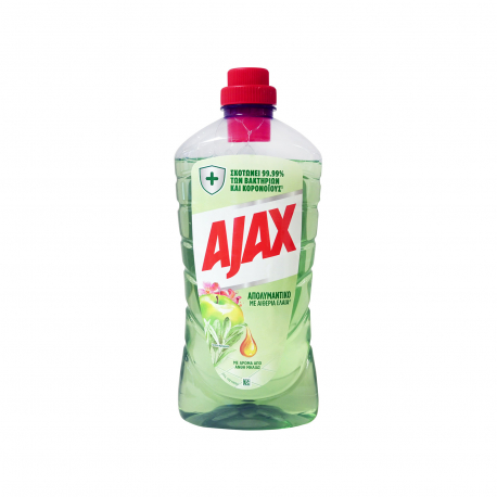 Ajax υγρό καθαριστικό & απολυμαντικό επιφανειών με αιθέρια έλαια & άρωμα άνθη μηλιάς (1lt)