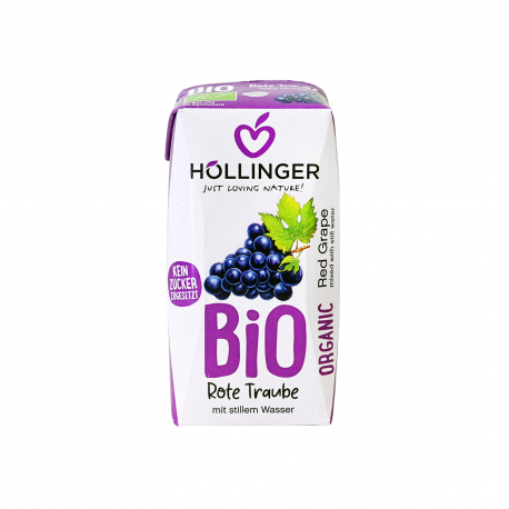 Hollinger χυμός κόκκινο σταφύλι - βιολογικό, χωρίς προσθήκη ζάχαρης, vegan (200ml)